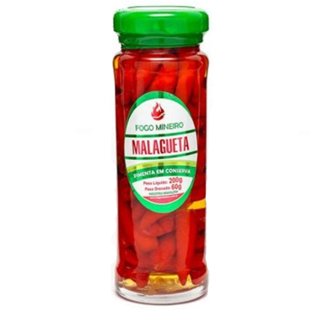 Conserva De Pimenta Malagueta Vermelha Fogo Mineiro