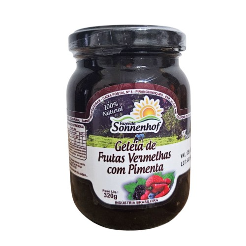 Geleia Extra de Frutas Vermelhas com Pimenta - 320g - Fazenda Sonnenhof