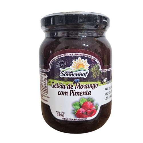 Geleia Extra de Morango com Pimenta - 320g - Fazenda Sonnenhof