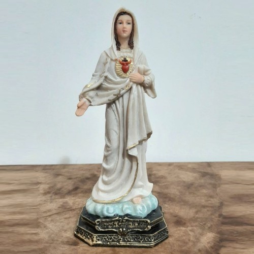 Imagem do Sagrado Coração de Maria em Resina - 20 cm