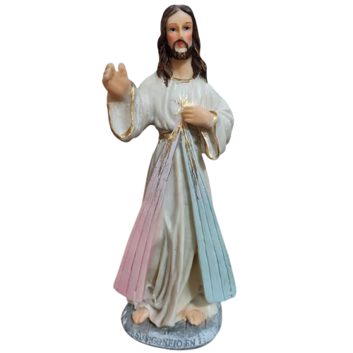 Imagem de Jesus Misericordioso em Resina - 15 cm