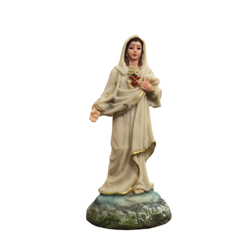 Imagem do Sagrado Coração de Maria em Resina - 15 cm