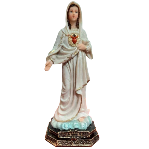 Imagem do Sagrado Coração de Maria em Resina - 20 cm