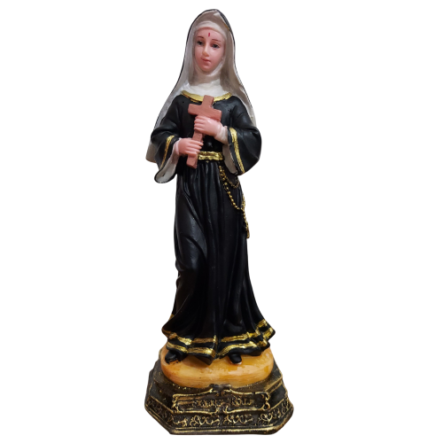 Imagem de Santa Rita de Cássia em Resina - 16 cm - Modelo D