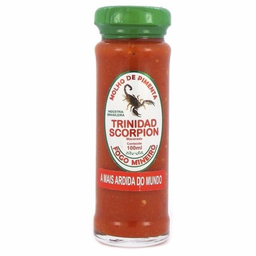 Molho de Pimenta Trinidad Scorpion Macerada 100ml - Fogo Mineiro