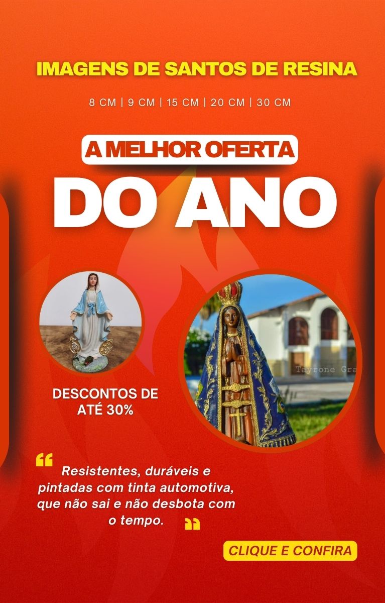 Promoção de Imagens de Santos de Resina Lojinha Uai